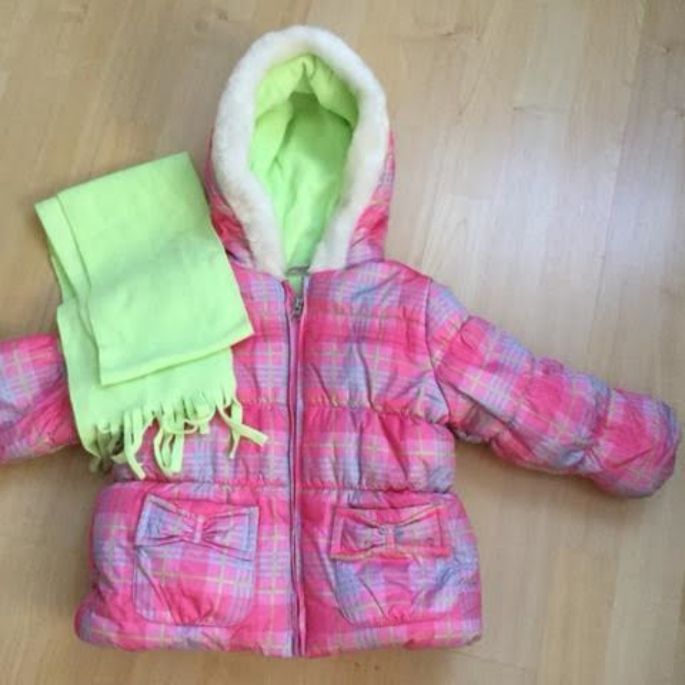 BCX Girl Puffer Coat and Shawl Size 2 EUC